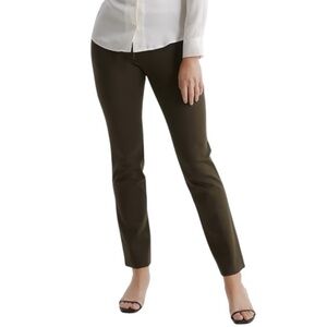 Quince - NWT Olive Green Slim Fit Ultra-Stretch Ponte Straight Leg Pants Sz MP
